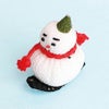 ちりめんパーツ 雪だるま