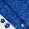 一越ちりめん生地 ムラ染めぼかし（コバルトブルー）