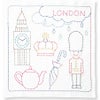刺し子キット 花ふきん LONDON