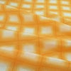 一越ちりめん生地 格子ぼかし(だいだい色)