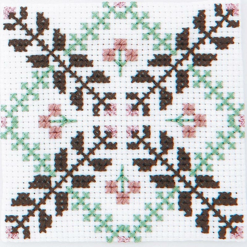 クロスステッチ刺しゅうキット コースター・ナチュラルガーデン