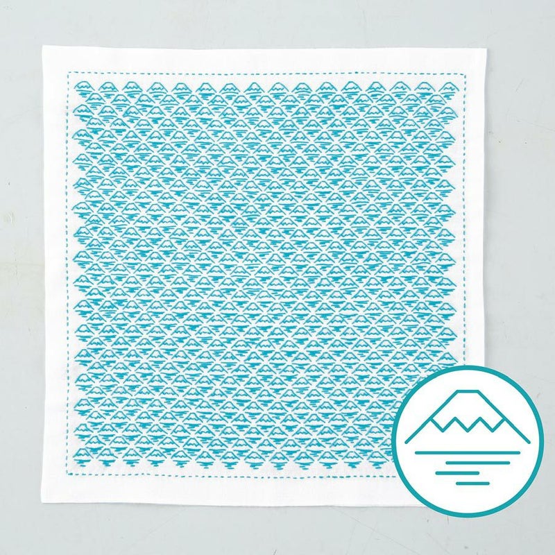 刺し子キット 一目刺しの花ふきん 富士山 fuji