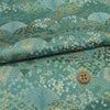 金襴生地(金らん) 柄の青海波(青緑色)