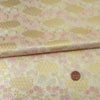 金襴生地(金らん) 亀甲雲に花尽くし(クリーム色)