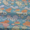 金襴生地(金らん) 雲立涌に菊花(水色) 