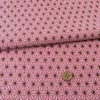 ムラ糸モーリークロス 手捺染 小さめ麻の葉柄(ピンク)