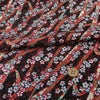 ちりめん生地 短冊のしに縁取り小桜(黒)