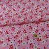  ちりめん生地 つる花(ピンク) 10cm単位 切り売り