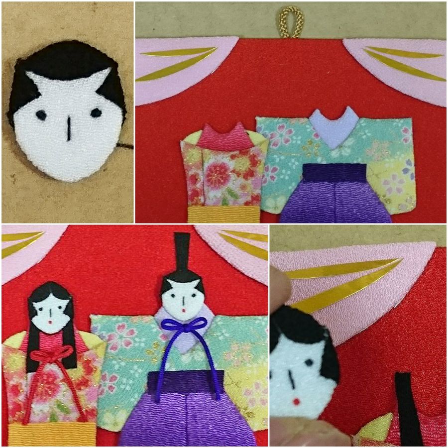 ひな祭りタペストリー手作りキット・月々の彩「3月ひいなの雅び