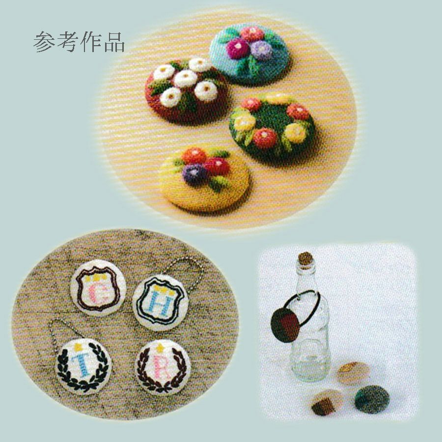 くるみボタン ヘアゴム用＜オーバル55・3個入＞ 5.5×4.0cm |生地 和柄