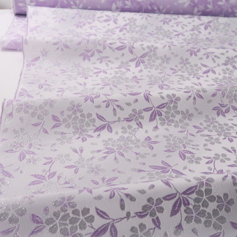 金襴生地(金らん) 山桜(白/藤色)