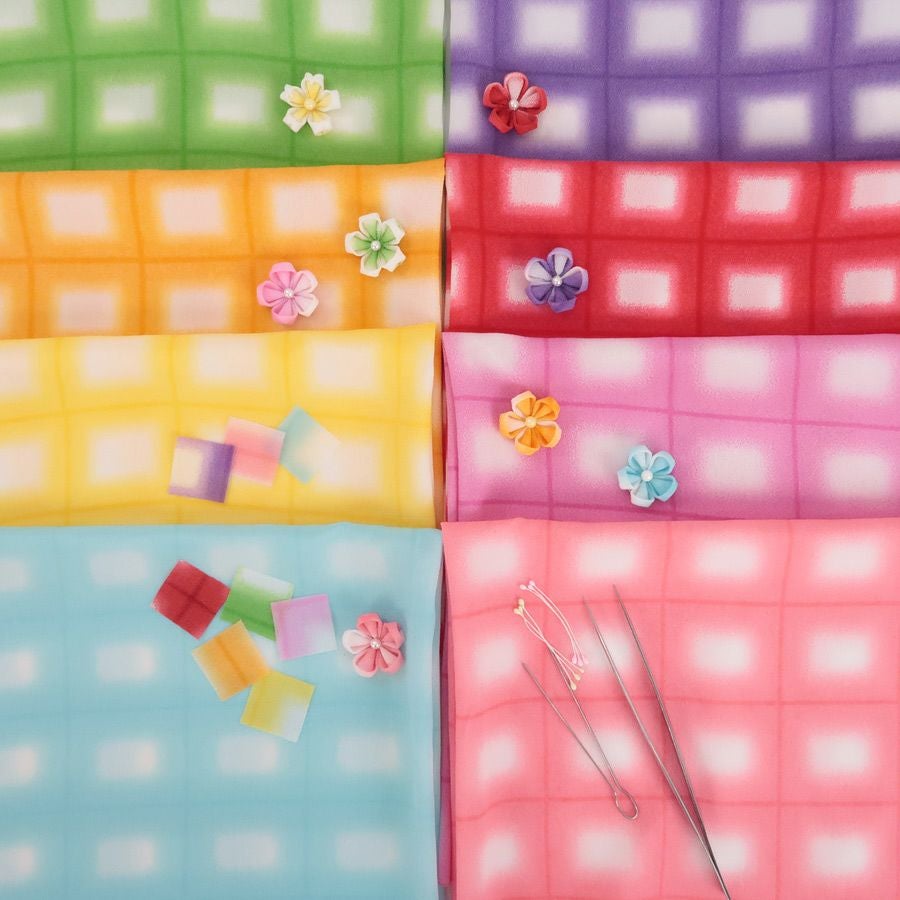 一越格子ぼかし柄