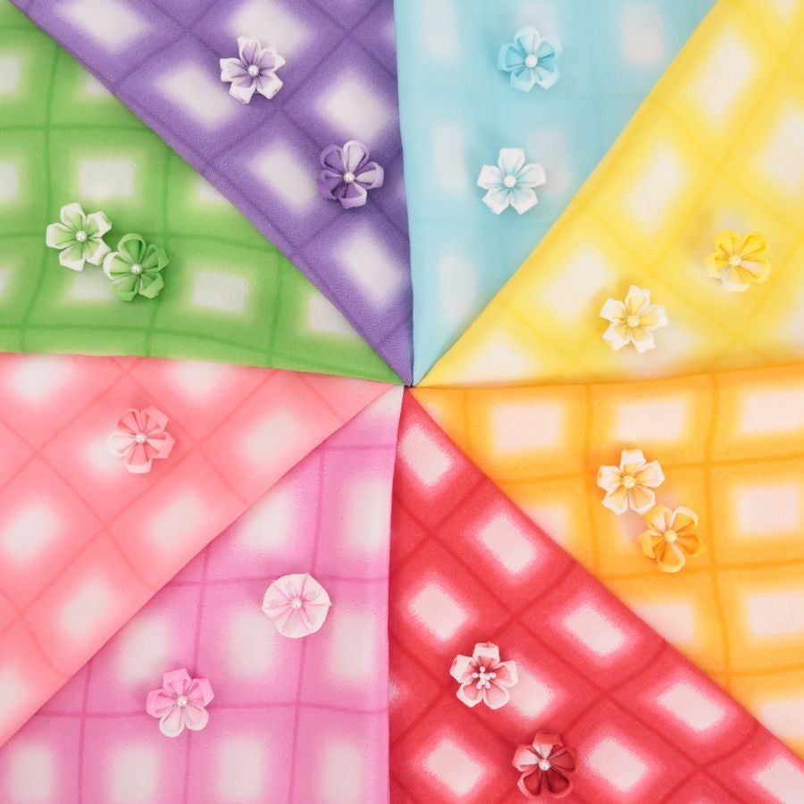 一越格子ぼかし柄セット