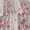 ポリちりめん生地 小さな丸椿(白) 10cm単位 切り売り