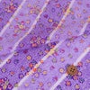 一越ちりめん生地 斜めかのこに小桜(紫)