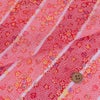 一越ちりめん生地 斜めかのこに小桜(赤/さんご)