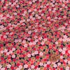 一越ちりめん生地 寄り添う小桜(黒)