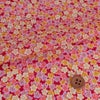一越ちりめん生地 寄り添う小桜(赤)