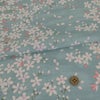 和柄コットン生地 桜空(うす青磁)コットンこばやしさくらさくら文様