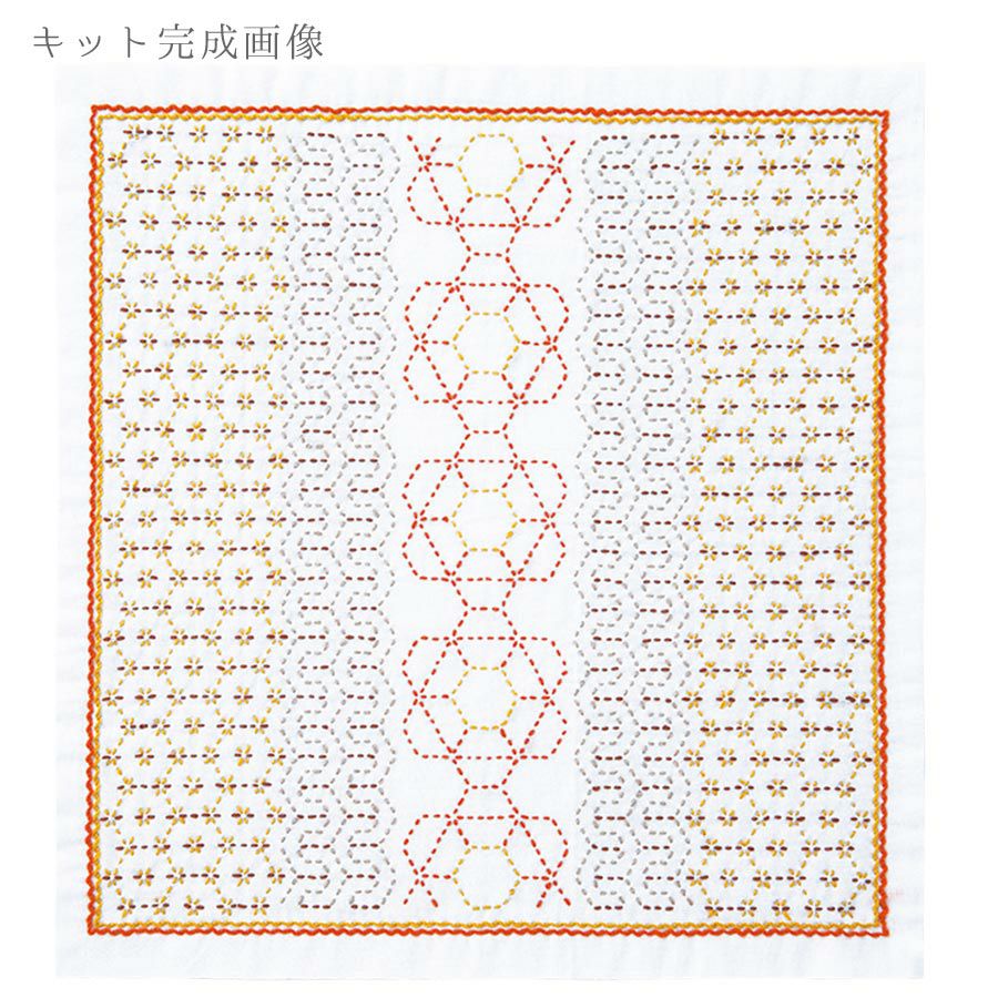 刺し子キット 花ふきん・La bouquetiere(ラ・ブケティエル) Honeycomb