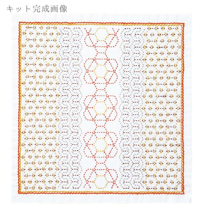 刺し子キット 花ふきん・La bouquetiere(ラ・ブケティエル) Honeycombハニカム