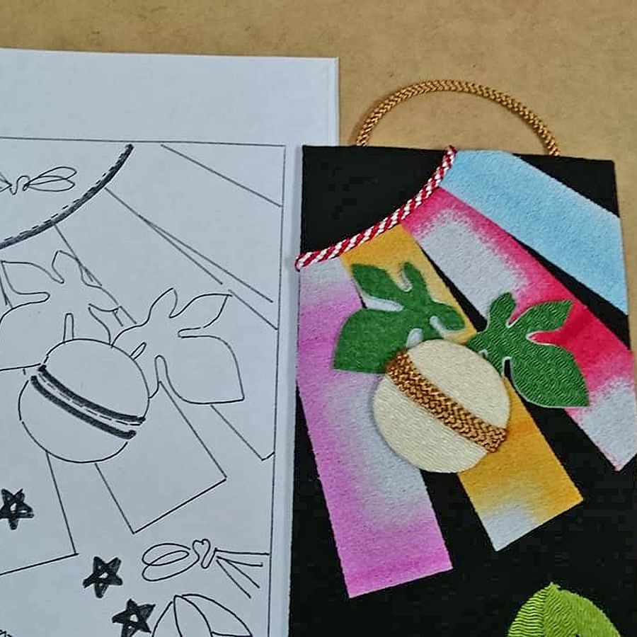 ちりめん手芸キット 短冊歳時記 7月 七夕伝承星まつり |生地 和柄/和布