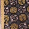 金襴生地(金らん) 花丸と宝尽くし(黒)