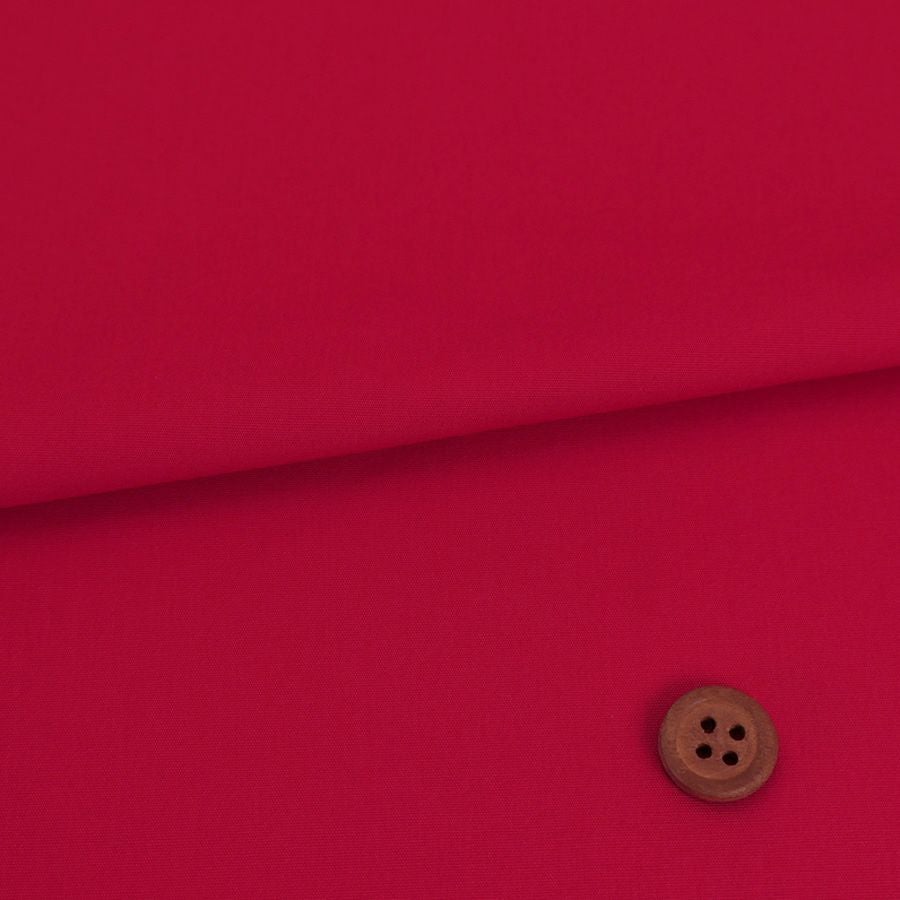 綿ポリ ポプリン生地(赤) 10cm単位 切り売り