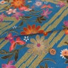 一越ちりめん生地 稲妻かのこに花と蝶(青) つまみ細工 ちりめん細工 和風手芸