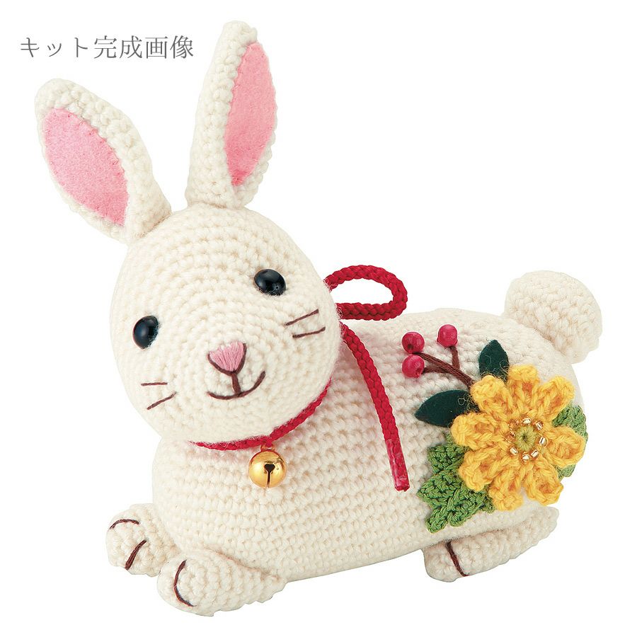 私の手作り/頬杖福耳ウサギ/古布ちりめん/お月見だんご付きセット 受注作成】羊毛フェルトの十五夜飾り 餅つきをするうさぎさん - ねずみ