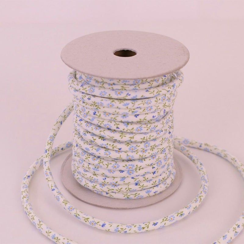 洋風花柄４ミリ木綿丸ひも