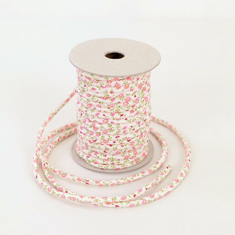 洋風花柄３ミリ木綿丸ひも