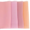 つまみ細工用 ベトナム製シルクオーガンジー(約45×25cm) ピンク系 4色セット 薄手正絹生地 カットクロスセット はぎれ 薄いピンク色系
