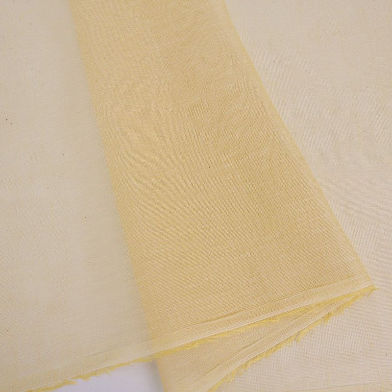 蚊帳(かや)生地 (薄黄) 10cm単位切り売り　蚊帳ふきんや汗取りインナー作りに 国産木綿かや生地