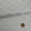金襴生地(金らん) 向い鶴菱(白/銀)  七五三男の子袴 かっこいい西陣織 慶事小物衣装向き シルバー
