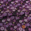 金襴生地(金らん) 梅菊重ね(黒/紫) 10cm単位 切り売り衣装や和小物製作に 西陣織物 大人っぽいパープルのきんらん