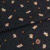 和柄コットン生地 唐草にのんびり猫(黒) 10cm単位 切り売り ネコ柄コットンシーチング生地 綿プリント猫柄木綿 唐草模様