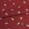 和柄コットン生地 唐草にのんびり猫(えんじ色) 10cm単位 切り売り 猫柄生地臙脂色 ねこ柄赤系 コットンプリントシーチング