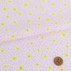 コットン生地 手描き風のお花とドット(黄色の花) 10cm単位 切り売り シーチング生地 可愛い小花柄 女の子向きフローラルプリント