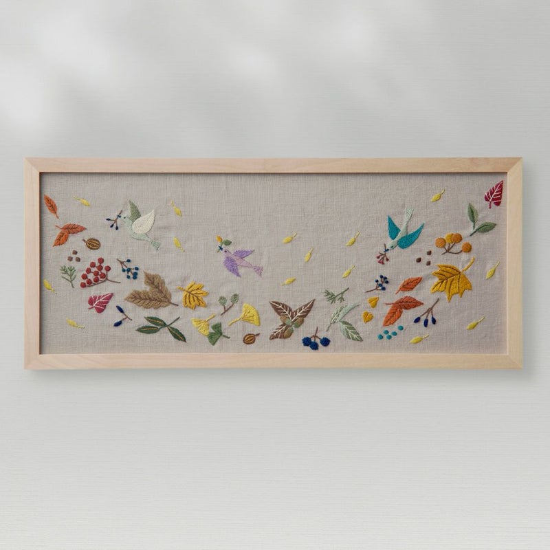 フランス刺しゅうキット マカベアリス ひかりの風景(秋のひかり)オリムパス製絲刺繍キット ししゅう作家コラボ 中級者上級者向