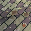 金襴生地(金らん) 桧垣にのぞく桜(ねずみ色) 西陣織物 シックでおしゃれな桧垣文様 檜垣柄 桜柄 桜模様