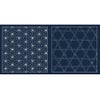 刺し子布 花ふきん (麻の葉/籠目) 藍色 簡単刺子図案プリント済み生地 さしこ花布巾クラフトプロダクツ