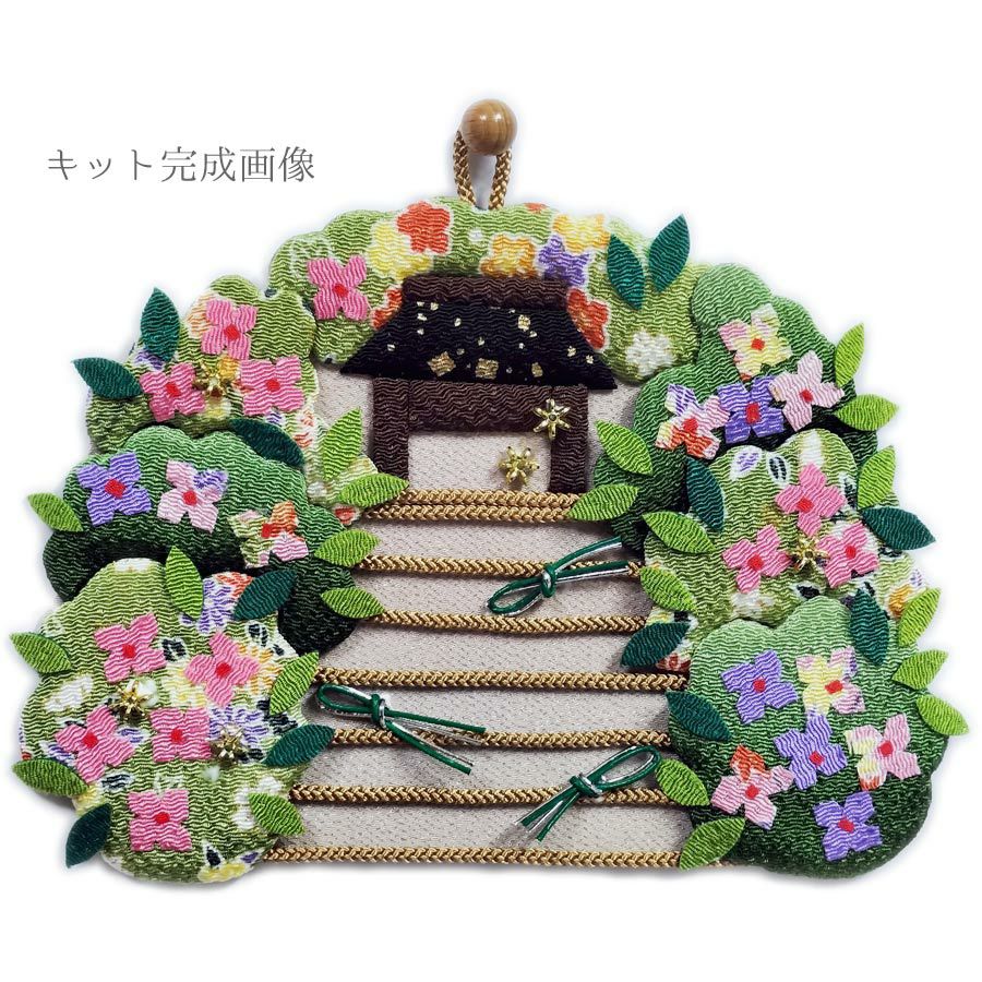 ちりめん押絵キット 月々の詩(うた) 6月・あじさい寺 |生地 和柄/和布