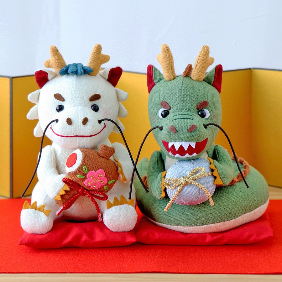 辰年 ぬいぐるみキット 小づちの白龍 |生地 和柄/和布/ちりめん手芸