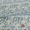 金襴生地(金らん)梅絵巻(シルバグレー/ブルー)　きんらん西陣織物京都 七五三袴はかま生地 男の子晴れ着布地