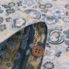 金襴生地(金らん)梅絵巻(シルバグレー/ブルー)　きんらん西陣織物京都 七五三袴はかま生地 男の子晴れ着布地