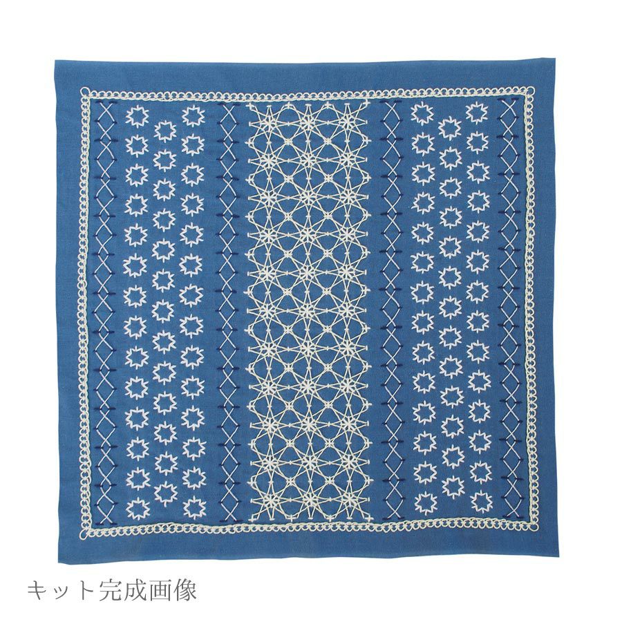 刺し子キット 花ふきん・La bouquetiere(ラ ブケティエル) カスミソウ