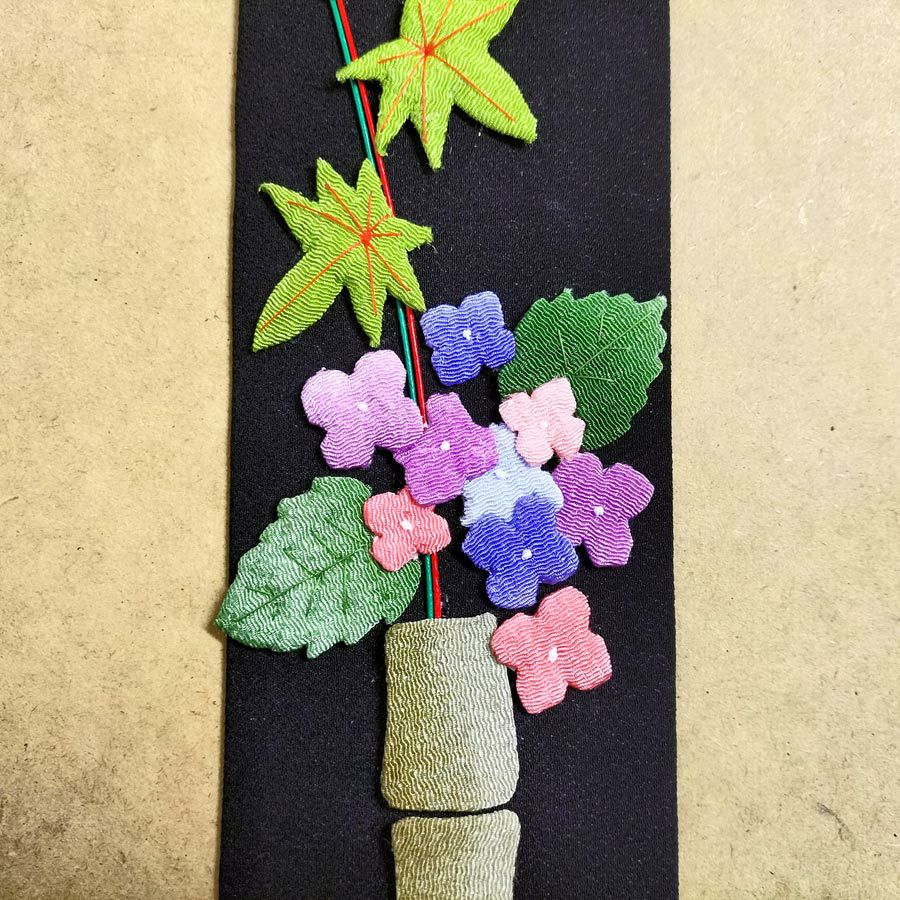 ちりめん手芸キット もてなしの花 7月 アジサイ(紫陽花) |生地 和柄