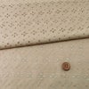 綿レース生地 国産60ローン カントリー風アイレット・ベージュ 10cm単位 切り売り