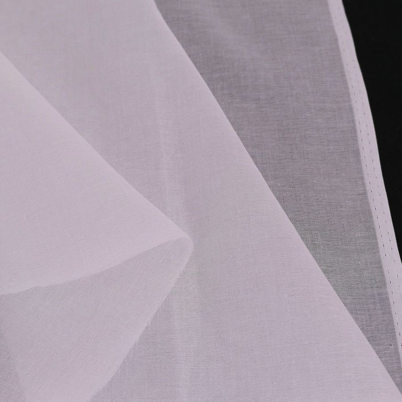 コットンオーガンジー生地・無地(白) 10cm単位 切り売り 木綿無地真っ白 透ける布地 シアー素材 シースルーホワイト